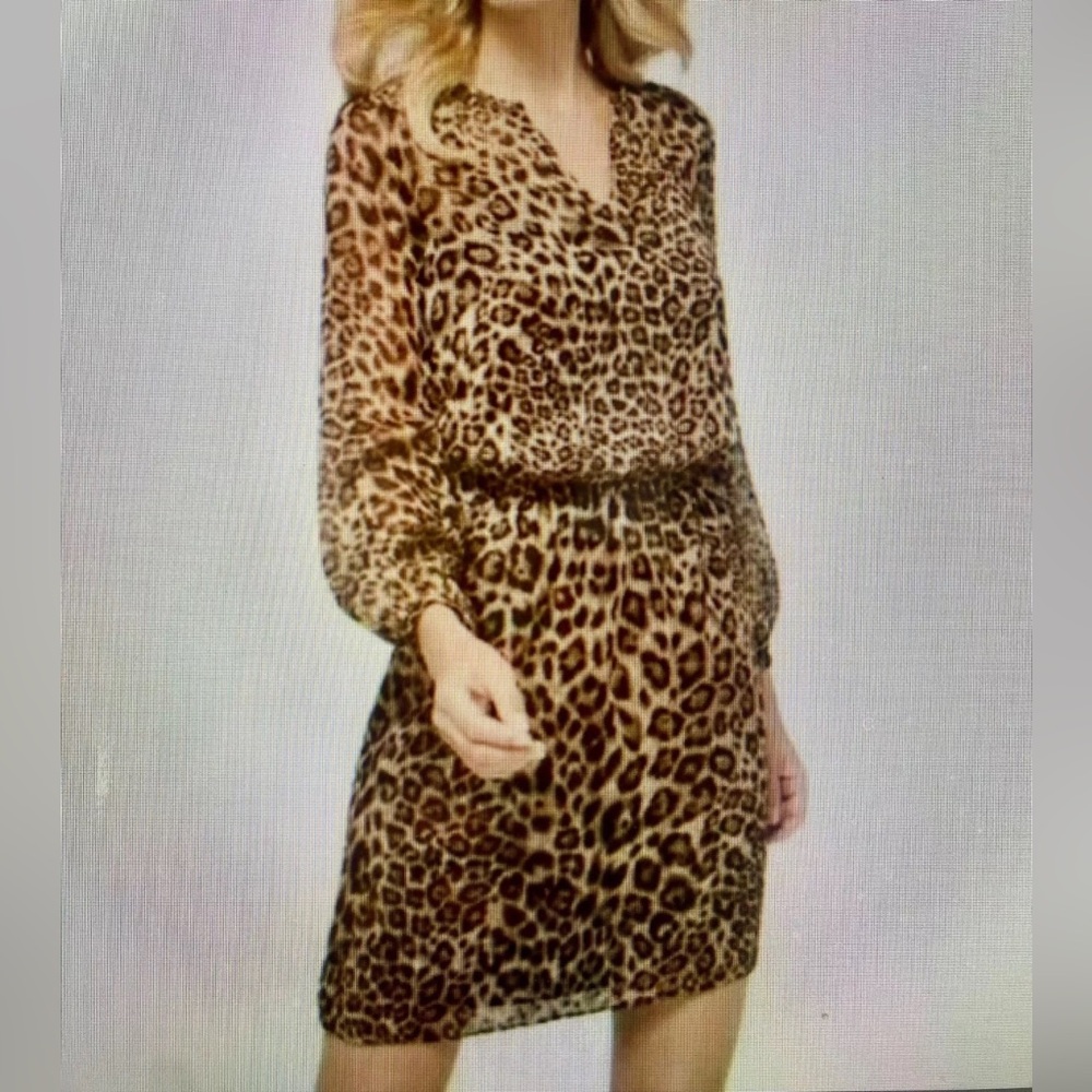 White House Black Market Leopard Print Dress